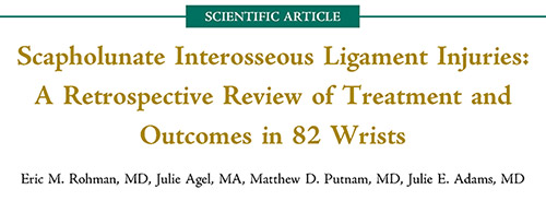 Scapholunate Ligament Injuries